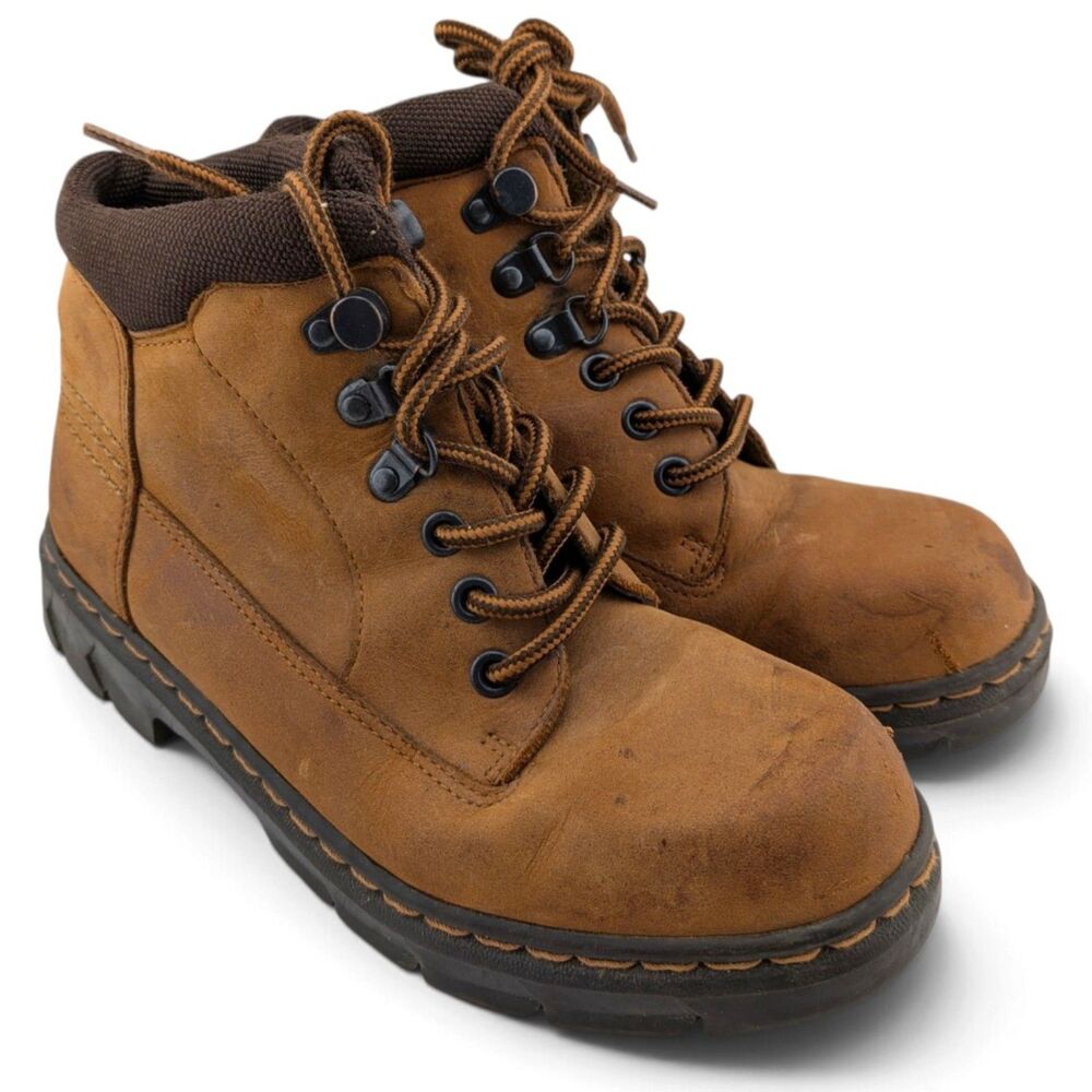 Sonoma Brinna Womens 6.5M Brown Leather Hiking Boots Lace Up Lug Sole